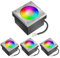 ledscom.de 4x LED Pflasterstein NEOLUM für außen, IP67, eckig, 10 x10cm, inkl. GX53 RGB Leuchtmittel, 670lm, Smart Home