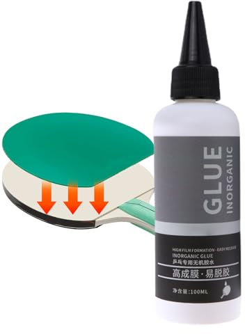 Table Tennis Glue, Table Tennis Bat Adhesive, 100 ml Rubber Adhesive for Table Tennis Bat - Fast Filming, Easy to Use, Effective, Water-based, Inorganic Rubber Adhesive Luckxing