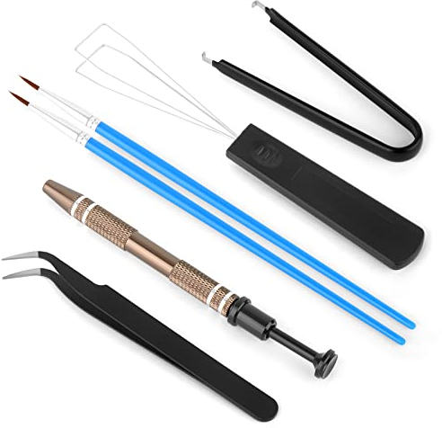 RUNJRX KEYBOARD Lube Kit with Tweezers,Keycap Puller,Switch Puller,4-Claw Grabber,Lube Pan for Custom Keyboard, Keyboard Lube Tools