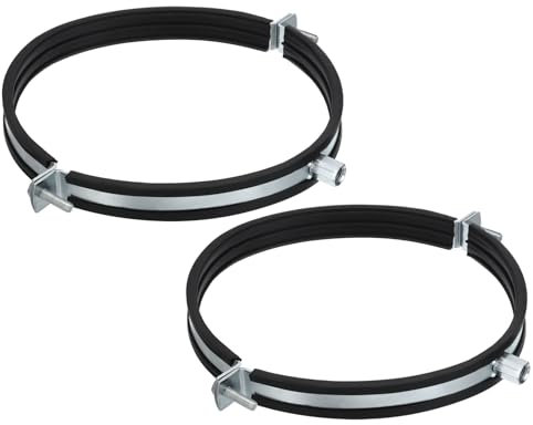 PATIKIL Split Ring Pipe Hanger, 2Pcs 8(200mm) Zinc Plated Iron Adjustable Wall Mount Ceiling Mount Pipe Bracket Support Clamp for Plumbing HVAC