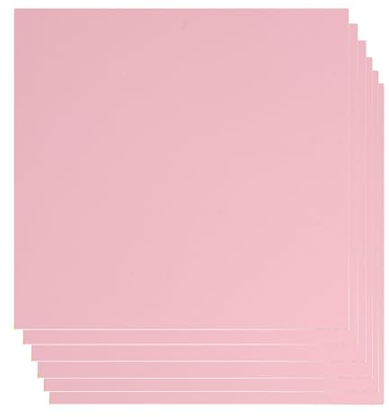 sculpfunDIY 6 Stück Pink MDF Blätter, 30cm*30cm Unbehandeltes Holz 3mm MDF Brett für Lasergravur CNC-Schneiden