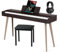McGrey DP-17 WD Design Piano Set - 88 gewichtete Tasten mit Hammermechanik und Anschlagdynamik - 128 Klänge - 600 Begleitrhythmen - inkl. Bank, Kopfhörer und Klavierschule - dunkle Walnuss