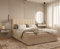 MOEBLO Boxspringbett 01 (Bonell-Matratze und Topper, Doppelbett gepolstertes Kopfteil mit Bettkasten Boxspringbett, aus Samt, Polsterbett Kontinentalbett, dekorativem Kopfteil) (Beige, 140x200)