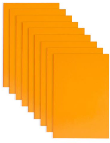 Jtnohx Moosgummi, Moosgummi Platten, 17.78×28.7cm 9 Stucke Farbige Eva Schaumstoffplatte zum Basteln, DIY-Bedarf(Orange)