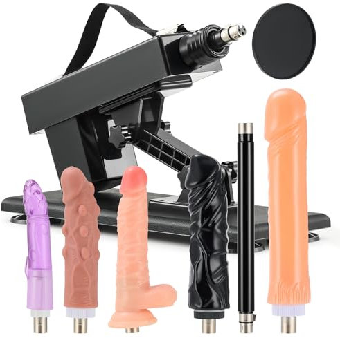 SENSUA Macchina per Sesso Automatica con 5 Dildo Barra di Estensione e Ventosa per Uomini e Donne Giocattoli Erotiici per Adulti Macchina dell'Amore per Massaggio Anale Vaginale Masturbazione