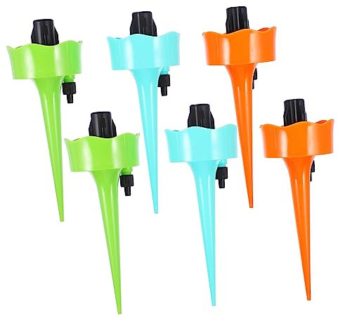CIYODO 6pcs Auto Irrigation Spikes Plant Watering Spikes for Garden, Adjustable Self Drippers Watering Devices Suitable for Indoor and Outdoor Plants
