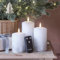 Lights4fun 3er Set LED TruGlow® Weihnachtskerzen Silber Ombre mit Fernbedienung und Timer Batterie Weihnachtsdeko Silber Tischdeko Weihnachten