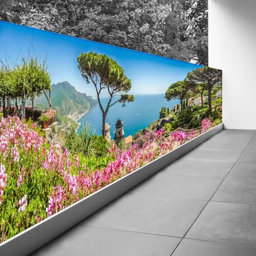 Lumalea Brise Vue Trompe l'oeil - 90x225 cm - Vue côte Italie 3617689699097