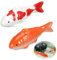 Xusxes 2 Stück Schwimmende Keramikfische Aquarium Deko Fisch Dekoration Modell Aquarium Fische Schwimmende Keramikfische Orange, Rot und Weiß