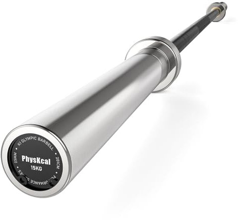 PhysKcal Olympia Langhantelstange 50mm | 15kg, 201cm | Weightlifting und Powerlifting Langhantel für Frauen, Profi Allrounder Langhantel| Women's Barbell
