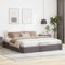 Myheimly Ottoman-Bett ohne Matratze,Kunstleder Bett,Bettgestell,Ottoman-BettBett für Schlafzimmer,Grau,180 x 200 cm