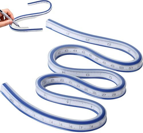 Regla curvada para sastre, regla de 60 cm, plantilla de curva, regla flexible, regla flexible profesional, se puede utilizar para coser, dibujar, diseño de moda y para trabajar la madera
