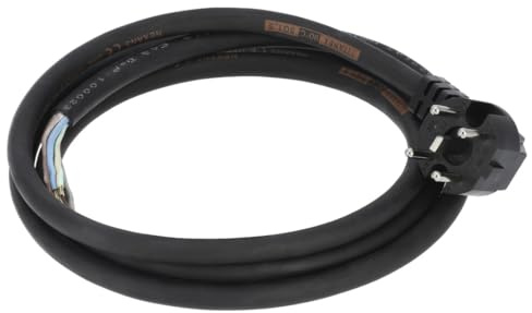 Xavax Herdanschlusskabel 2m (Herdanschlussleitung mit gewinkeltem Starkstromstecker, Anschlusskabel für Backofen, Elektroherd, für Küche und Gastro, 400V/16A, Herdkabel für Innenbereich) schwarz