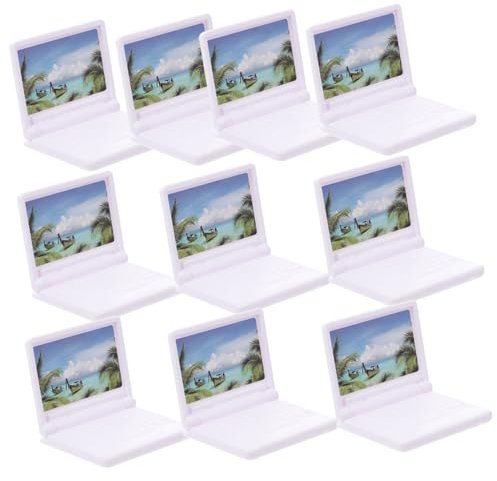 YARNOW 10pcs Mini Laptop Model for Doll House Decor Mini Notebook Computer Models as Micro Landscape Adornments and Doll House Supplies