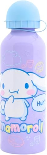 Hello Kitty Cinnamoroll Bottiglia Riutilizzabile, Resistente in Alluminio, Bottiglia per Viaggi, Capacità 500 ml (Lila)