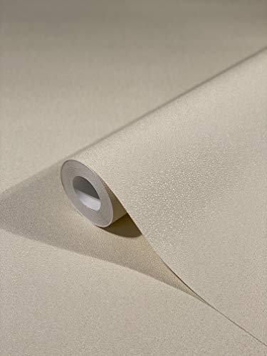 marburg Tapete Beige Uni Klassisch Kollektion Glööckler Imperial Schlafzimmer Wohnzimmer oder Küche Made in Germany 10,05m X 0,70m 52595 BEKANNT AUS DEM TV!