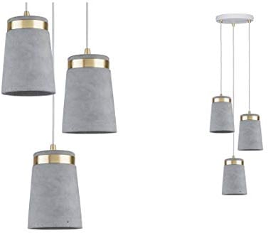 Paulmann 79627 Neordic Norell Pendelleuchte max.3x20W E27 Grau/Weiß m/Gold m 230V Beton/Metall