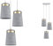 Paulmann 79627 Neordic Norell Pendelleuchte max.3x20W E27 Grau/Weiß m/Gold m 230V Beton/Metall