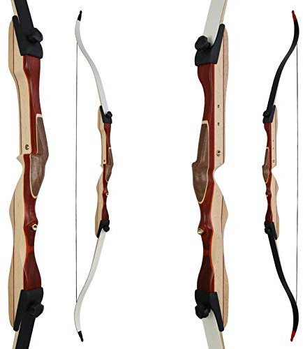 RAGIM Recurvebogen, Bogen, Sportbogen, Take Down Black Wildcat Plus 62 20 lbs, Linkshand