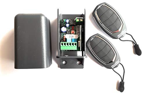 KIT 1 RECEPTOR UNIVERSAL 500 USUARIOS + 2 MANDOS GARAJE MINI 433MHZ PARA PUERTAS AUTOMATICAS DE GARAJE O CUALQUIER APLICACIÓN DE CONTROL REMOTO