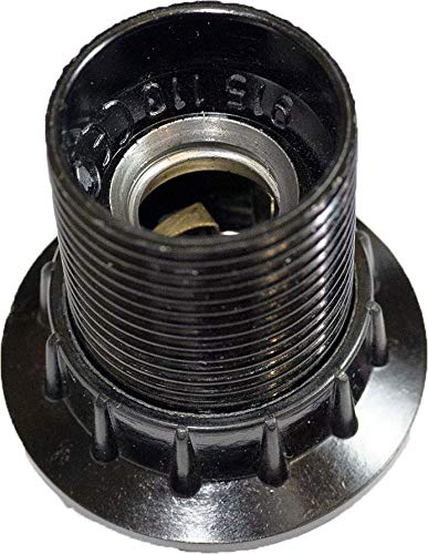 E14 | Retro Lampenfassung aus Bakelit | Bakelit-Fassung Gewindemantel schwarz