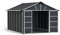 Canopia by Palram Gerätehaus Yukon 11x13.1 Geräteschuppen Metall 395 x 332 cm Grau Polycarbonatplatten rostbeständig UV-Schutz