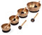 Bodhi Tibetische Klangschalen Ø 13 + 15 + 19 + 24 cm | Handgefertigtes Klangschalen Set inkl. Kissen & Klöppel | Singing Bowls aus Indien | Ideal als spirituelles Geschenk | Meditationszubehör