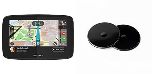 TomTom GO 520 (5 Pouces) - GPS Auto - Cartographie Monde, Trafic, Zones de Danger à Vie et Appel Mains-Libres + Disques de Fixation Adhésifs pour Tableau de Bord, Adaptés à Tous Les GPS TomTom