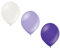Ballonheld 50 metallic Luftballons 3 Farben lila, violett und weiß Qualitätsballons 27 cm Ø KEIN Plastik, biologisch abbaubar