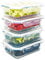 LG Luxury & Grace Pack 4 Fiambrera de Cristal 600 ml. Recipientes Herméticos para Alimentos. Envases Contenedores. Recipiente Aptos para Microondas, Horno, Lavavajillas y Congelador. Sin BPA.