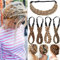 Mode Haarverlängerung Geflochtenes Stirnband Geflechtes Haar Dickes Klobiges Haarband Zubehör Kostüm Braided Haarteil für Frauen Klein-0.6 sandige Blondine Mischung Bleichblondine