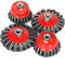4pcs Twist Knot Wire Brush Set Kit, Fit for 115mm Angle Grinder