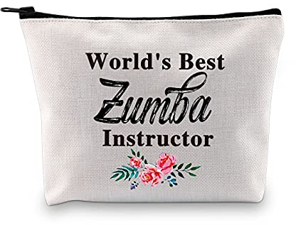 PXTIDY Make-up-Tasche mit Aufschrift World's Best Z Dance Instructor, Geschenk für Z-Tanzlehrer, Wertschätzungsgeschenke, Kosmetiktasche, Best Zumba