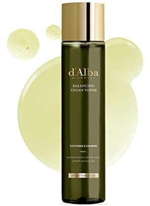 d'alba Italienischer weißer Trüffel, milder, hautausgleichender, veganer Toner, feuchtigkeitsspendender und feuchtigkeitsspendender Toner, Toner mit mildem pH-Wert