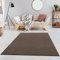 Fashion4Home Teppich Wohnzimmer – Einfarbig, Uni Teppich fürs Kinderzimmer, Schlafzimmer, Arbeitszimmer, Büro, Flur und Küche - Kurzflor, Braun-Taupe, Größe: 160x230 cm