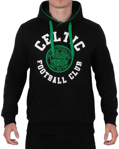 Celtic FC Official Football Gift Mens Fleece Hoody Black XL