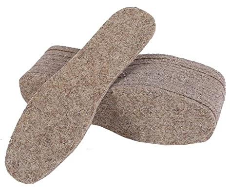 LUMoony 5 Paar Warmer Wollfilz Einlegesohlen Unisex Wollfilz Warme Einlegesohlen Warme Schuheinlagen Warme Lammwolleinlagen Alpakawolle gefilzte Einlagen Einlagen für Schuhe Stiefel Wolleinlagen