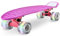 Hurtle Scateboard Kinder ab 6 Jahre, Mini Skateboard mit LED Leuchtrollen, 55cm Pennyboard mit Anti- Rutsch Deck für Mädchen & Junge, Cruiser LED, Kaykay- für Anfänger & Fortgeschrittene, Max100kg