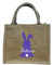 Bedruckte Jutetasche zu Ostern mit Name | Ostertasche Motiv Hase für Kinder | Personalisiertes Osternest zum Befüllen inkl. Namensdruck | Geschenktasche mit Henkel als Osterkörbchen natur/beige
