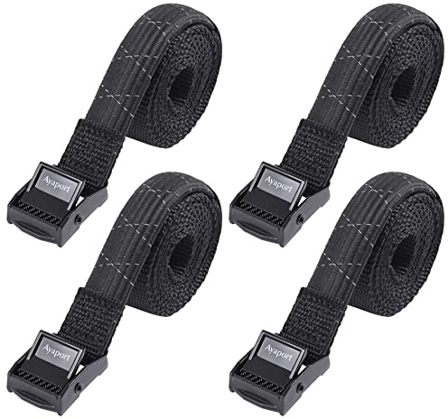 Ayaport Adjustable Stretch Lashing Straps with Buckles 0.75 x 4', 4 Pack