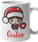 bubbleshirt Tazza Natale PERSONALIZZABILE Mini Babbo Natale con nome Mug 11OZ Idea regalo Natale