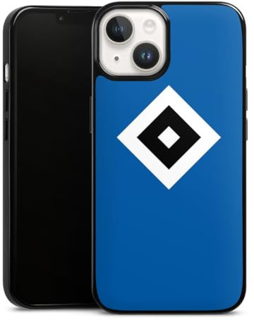 Silikon Hülle kompatibel mit Apple iPhone 14 Case schwarz Handyhülle HSV Logo Hamburger SV