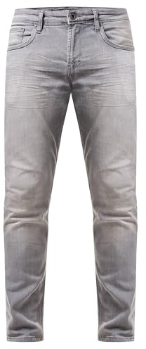 Rusty Neal Jeanshose Herren Jeans Slim Fit Stretch Streetwear Basics Jeans-Hose Stone-Washed Business-Freizeit 224, Farbe:Light Grey - 3, Größe:38W / 32L