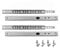 HELPMATE Nut Schubladenschiene 17 mm Länge 182 mm 2 Paar 4er Set Kugelauszug Schubladenauszug Schienensystem Schubladenführung Teilauszug Stahl verzinkt silber inkl. Befestigungsmaterial