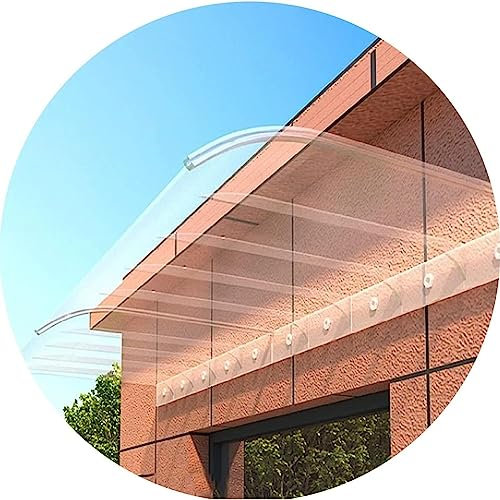 Door Entry Canopy, Window Awning For Front Door/porch Patio Roof, Maintenancefree Rain Shelter，scalable Polycarbonate Sheet Flat Installation，48 Sizes(Size:40x300cm/16''x118'',Color:Transparent)