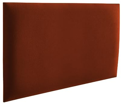 RAVIO Wandpolster | Wandkissen Bett für Schlafzimmer, Kinderzimmer, Büro, Diele | Wandpolster Bett- Rostig, 50 x 30 cm | Gepolsterte Wandpaneele – Serie Mono
