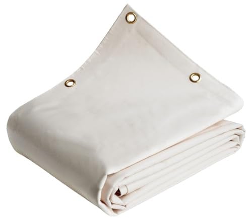 TECPLAST Bâche de Protection 3x6 m LP640MU Blanc Crème - Garantie 8 ans - Bâche PVC étanche - Résistance Anti-UV