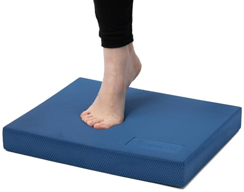 StrongTek Professional Foam Exercise Balance Pad o15.8 x 13 x 2, High Density TPE Schaum Kniepolster, rutschfest, wasserfest, für Balance Training, Physiotherapie, Yoga und mehr (Blau)