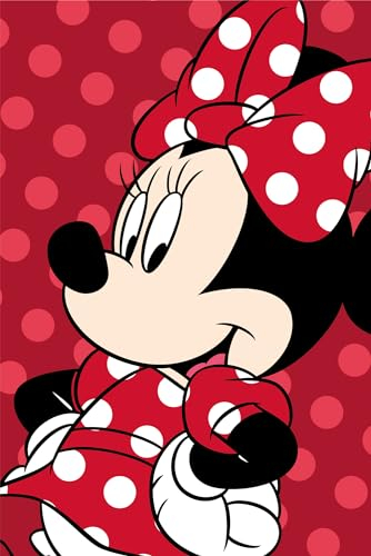 Jerry Fabrics Minnie Mouse Flauschdecke Schmusedecke Kuscheldecke 100 x 150 cm