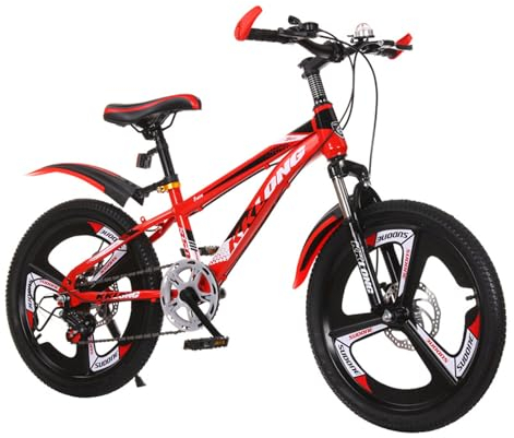 HOUSN Mountainbikes für Kinder 18 Zoll Kinderfahrrad Mountainbike Kinder Fahrrad Rad Bike Jugend Fahrrad mit Verstellbarem Sitz für Outdoor Sportausflüge,3,18 Zoll